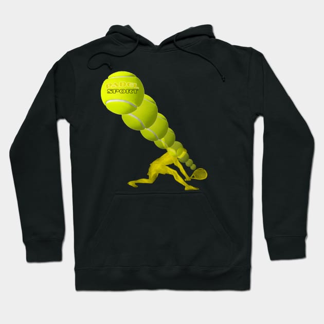 Padel sport 7 yellow Hoodie by DymSportswear